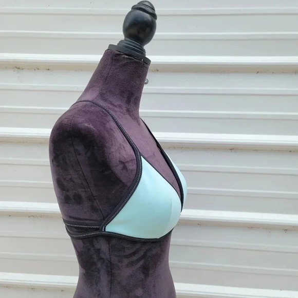 Victorias Secret Beach Sexy Mint 6TK Triangle Bikini String Stitched Swim Top l - Picture 12 of 14